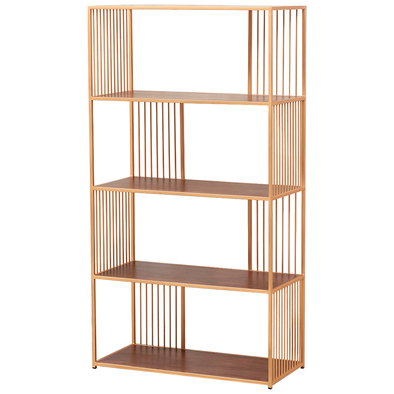 Стеллаж Blaise Metal Rack Латунь Древесина Стеллаж Blaise Metal Rack Латунь Древесина в Костроме | Loft Concept