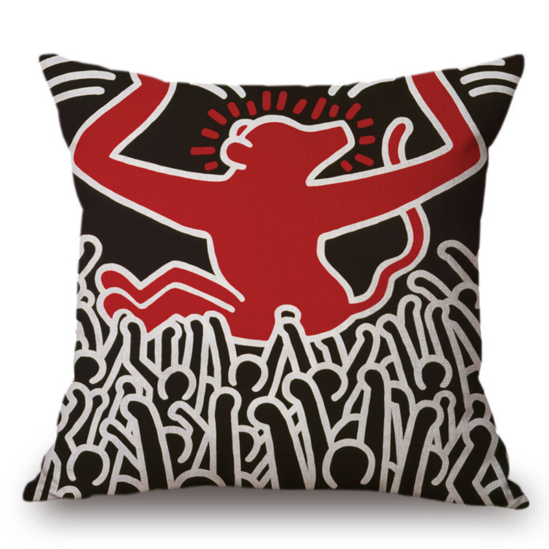 Подушка Keith Haring 10 Мульти Подушка Keith Haring 10 Мульти в Костроме | Loft Concept