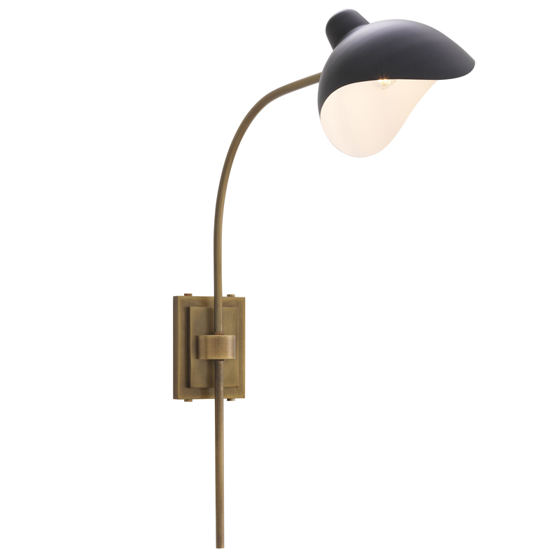 Бра Eichholtz Wall Lamp Pelham Brass Черный Латунь Античная полированная Бра Eichholtz Wall Lamp Pelham Brass Черный Латунь Античная полированная в Костроме | Loft Concept