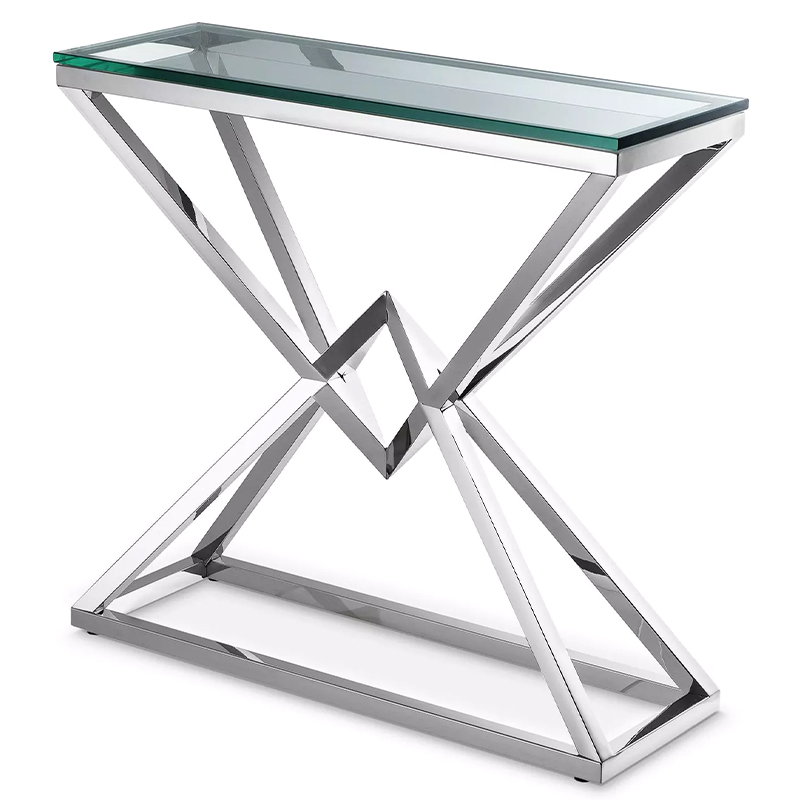 Консоль Eichholtz Console Table Connor S Серебряный Прозрачное Стекло Консоль Eichholtz Console Table Connor S Серебряный Прозрачное Стекло в Костроме | Loft Concept