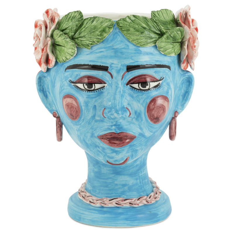 Ваза VASE HEAD SELVA COLOR Light blue Винтажный голубой Зеленый Ваза VASE HEAD SELVA COLOR Light blue Винтажный голубой Зеленый в Костроме | Loft Concept