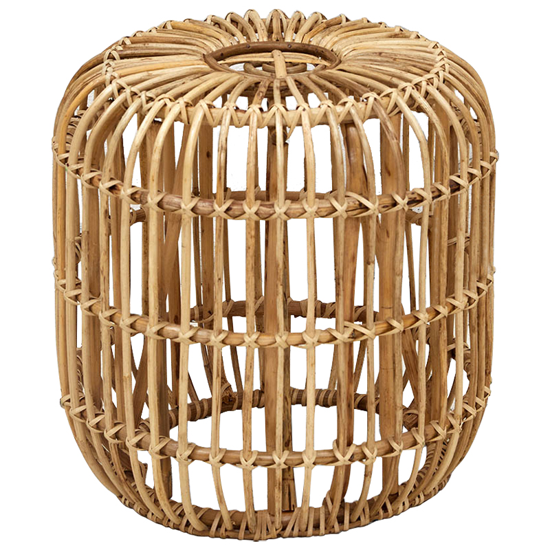 Плетеный приставной столик Wicker Side Table Древесина Плетеный приставной столик Wicker Side Table Древесина в Костроме | Loft Concept
