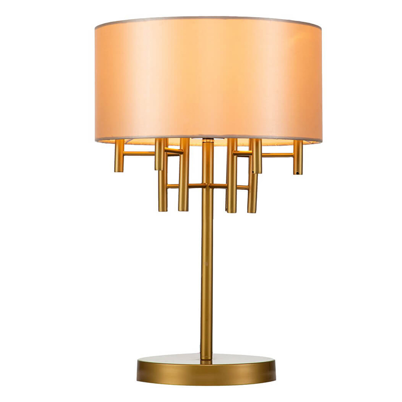 Настольная лампа Латунь Oswell Lampshade Table Lamp Латунь Бежевый Настольная лампа Латунь Oswell Lampshade Table Lamp Латунь Бежевый в Костроме | Loft Concept