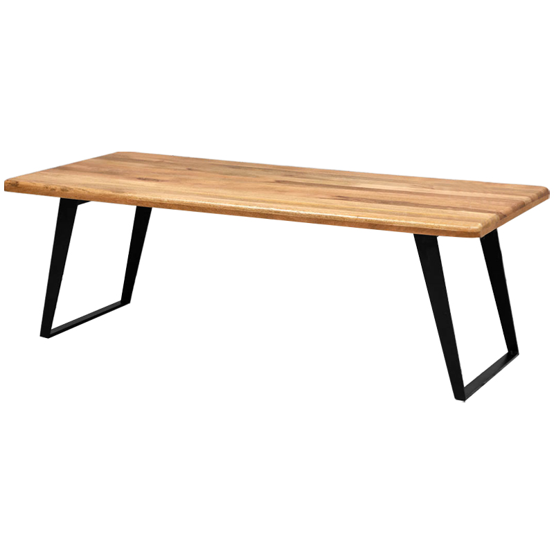 Обеденный стол с деревянной столешницей Ramu Wood Dinner Table Древесина Черный Обеденный стол с деревянной столешницей Ramu Wood Dinner Table Древесина Черный в Костроме | Loft Concept