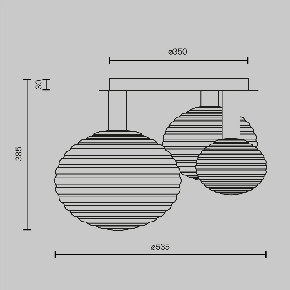 Потолочный светильник Triple ribbed base Потолочный светильник Triple ribbed base в Костроме