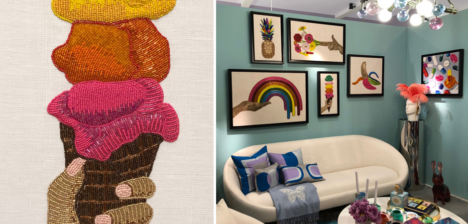Панно Jonathan Adler ICE CREAM BEADED WALL ART Панно Jonathan Adler ICE CREAM BEADED WALL ART - Loft-Concept в Костроме