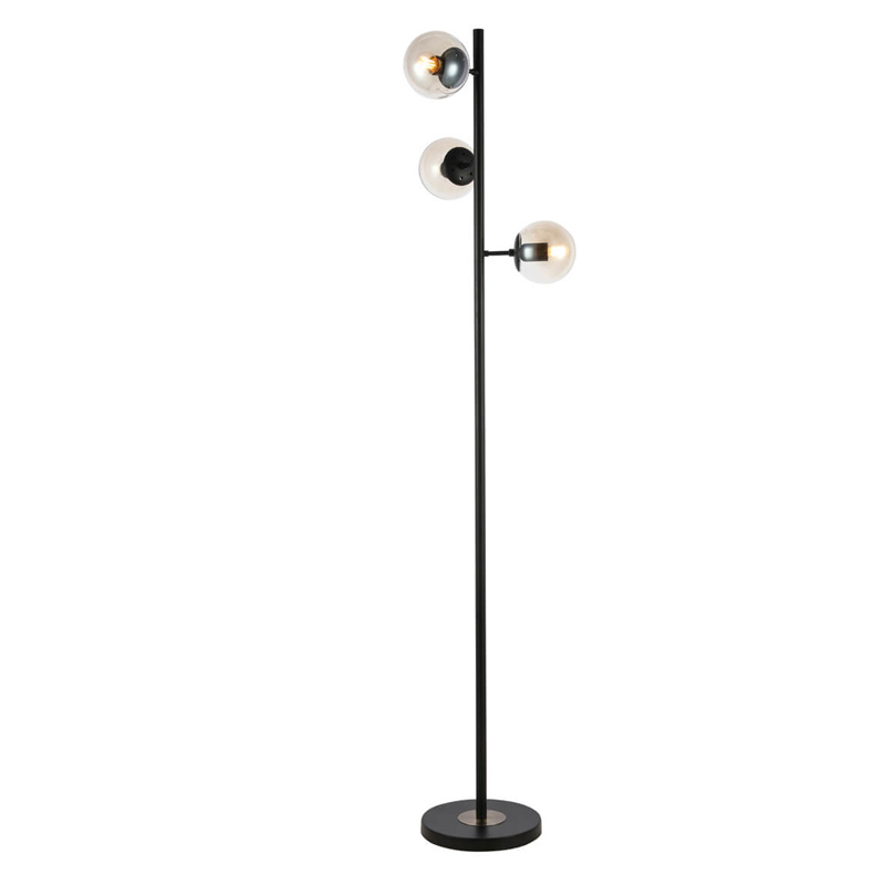 Торшер Modo Floor Lamp Ambre Black Черный Янтарный Торшер Modo Floor Lamp Ambre Black Черный Янтарный в Костроме | Loft Concept