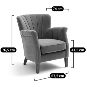 Кресло велюровое на ножках из массива ясеня Jessie Armchair Кресло велюровое на ножках из массива ясеня Jessie Armchair в Костроме
