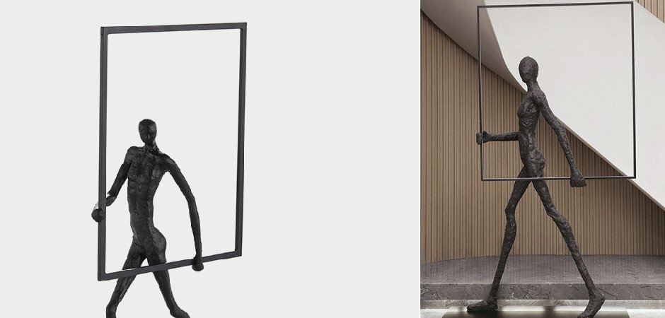 Торшер Man carries light square Торшер Man carries light square - Loft-Concept в Костроме