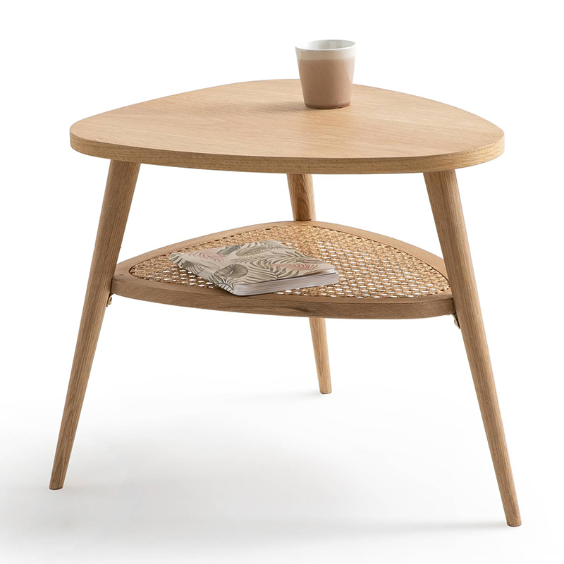 Приставной стол Morten Wicker Side Table 3 legs Светлый дуб Приставной стол Morten Wicker Side Table 3 legs Светлый дуб в Костроме | Loft Concept