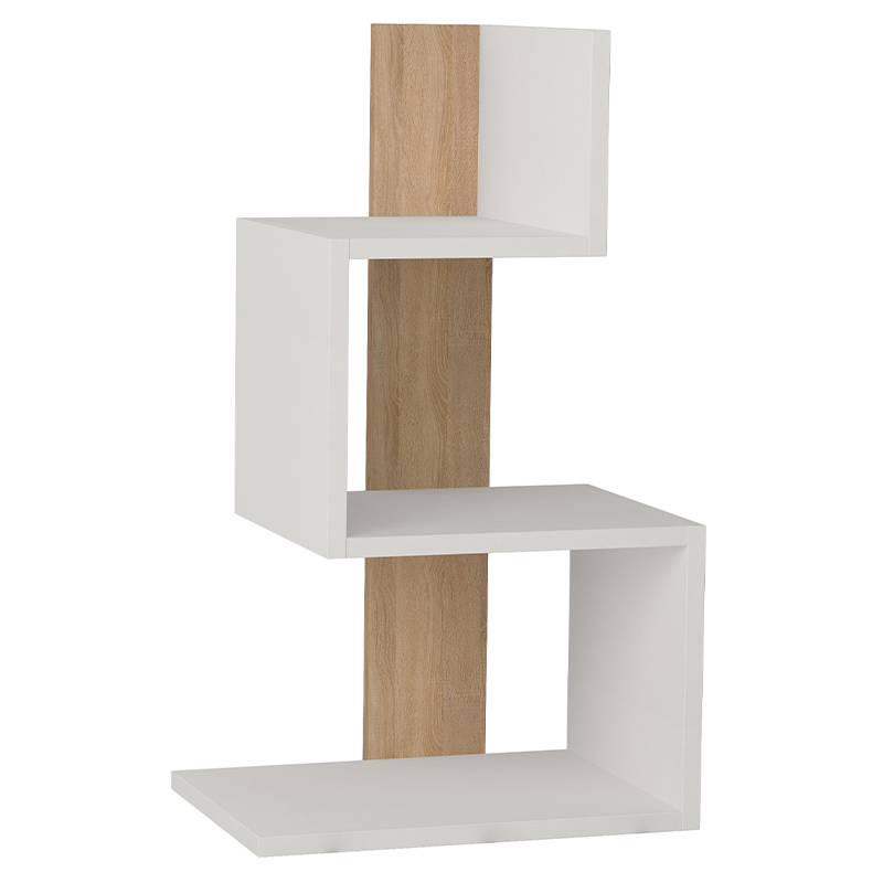 Стол приставной трехъярусный белого цвета ROSIE SIDE TABLE WHITE OAK Белый Древесина Стол приставной трехъярусный белого цвета ROSIE SIDE TABLE WHITE OAK Белый Древесина в Костроме | Loft Concept