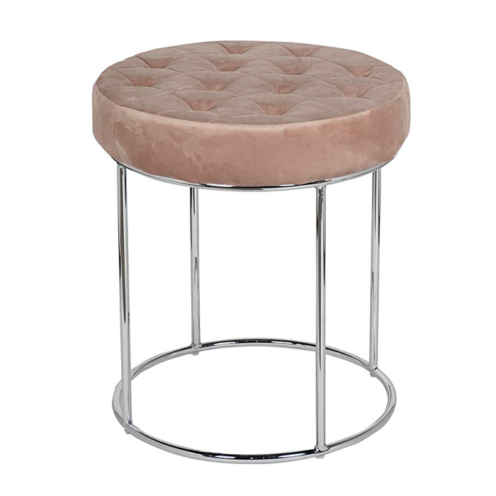 Пуф Rhombus Velours Pink Хром Дымчатая Роза Пуф Rhombus Velours Pink Хром Дымчатая Роза в Костроме | Loft Concept