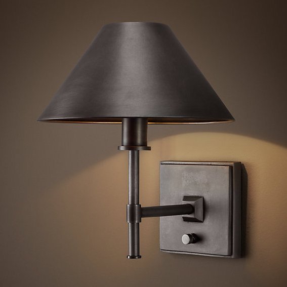 Бра RH Petite Candlestick SCONCE Aged steel Графит Бра RH Petite Candlestick SCONCE Aged steel Графит в Костроме | Loft Concept