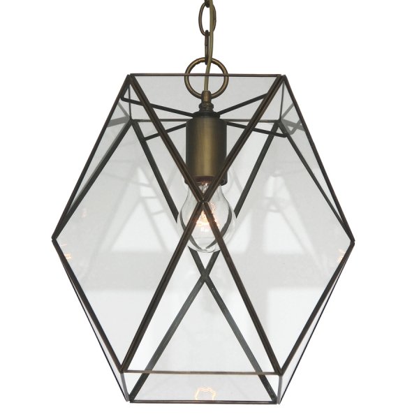 Подвесной светильник Rombius Pendant I clear glass Латунь Античная полированная Подвесной светильник Rombius Pendant I clear glass Латунь Античная полированная в Костроме | Loft Concept
