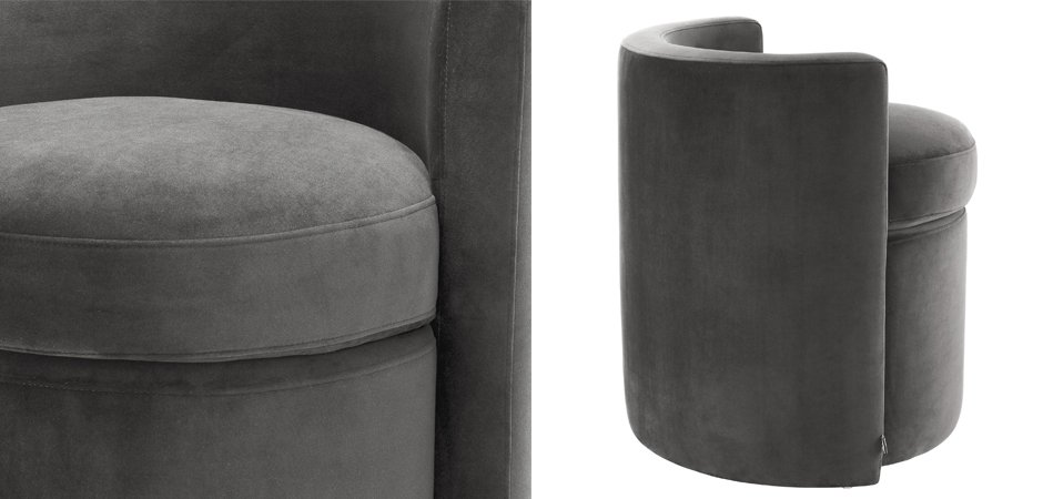 Кресло Eichholtz Stool Arcadia dark grey Кресло Eichholtz Stool Arcadia dark grey - Loft-Concept в Костроме