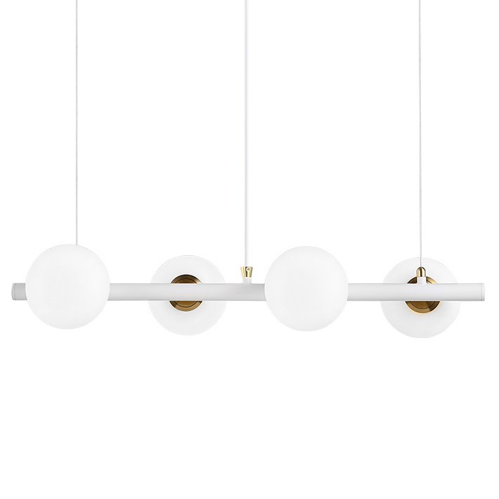 Светильник Bubble Stik four Chandelier Белый Золотой Светильник Bubble Stik four Chandelier Белый Золотой в Костроме | Loft Concept