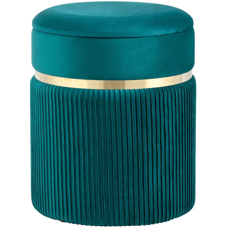 Пуф с ящиком бирюзовый Glossy Velor Бирюзовый Пуф с ящиком бирюзовый Glossy Velor Бирюзовый в Костроме | Loft Concept