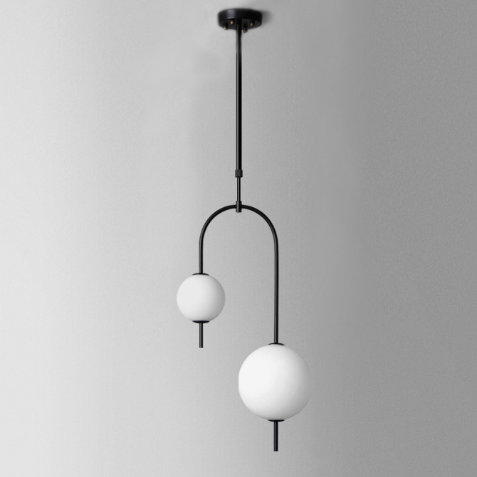 Люстра Balance Beads Libra Черный Белый Люстра Balance Beads Libra Черный Белый в Костроме | Loft Concept