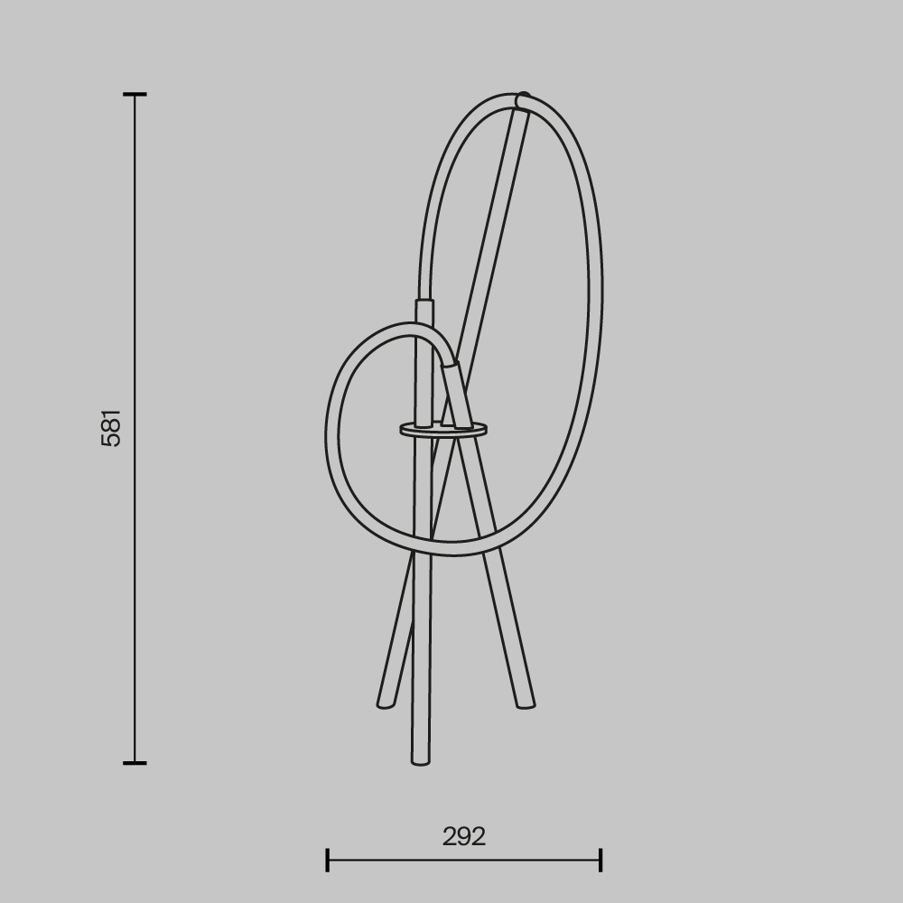 Настольный светильник Crochet Black 3000К 15Вт в Костроме