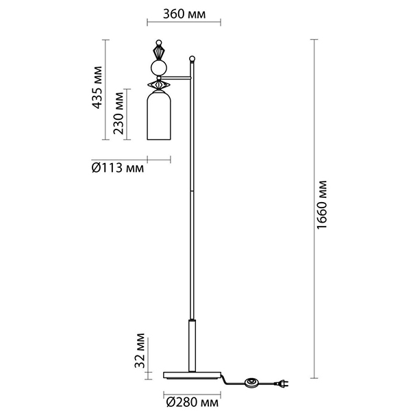 Торшер Iris Glass Floor lamp Candy chrome Торшер Iris Glass Floor lamp Candy chrome в Костроме