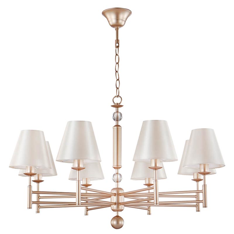 Люстра Sharma Chandelier 8 Золотой Бежевый Люстра Sharma Chandelier 8 Золотой Бежевый в Костроме | Loft Concept