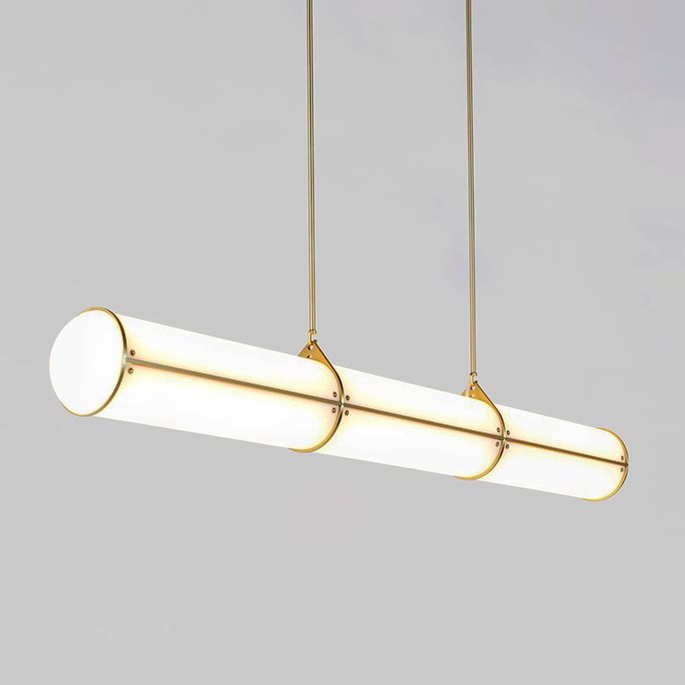 Люстра Roll and Hill Endless Straight Brass Латунь Белый Люстра Roll and Hill Endless Straight Brass Латунь Белый в Костроме | Loft Concept