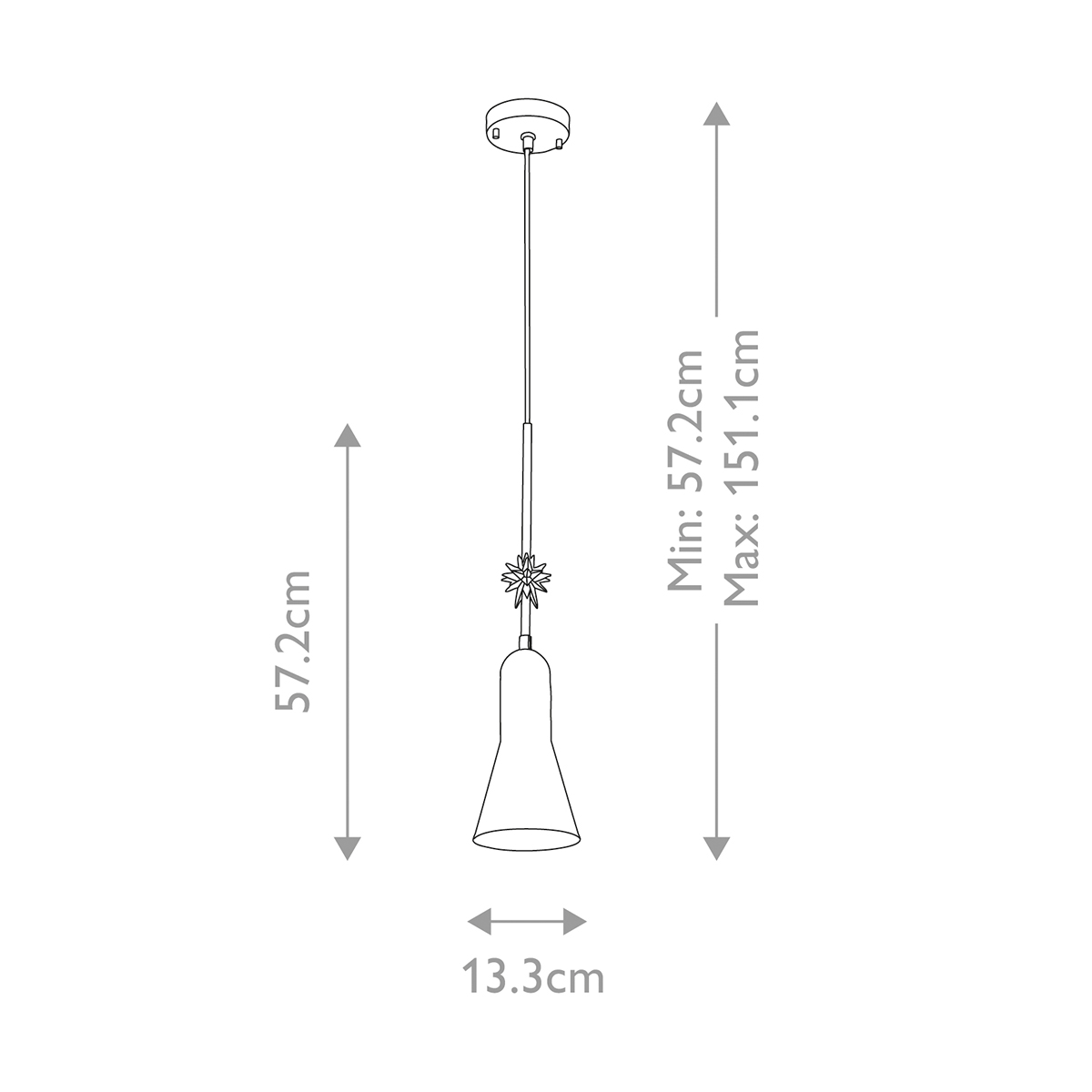 Подвесной светильник с конусным плафоном и декоративной звездой 57 см Elstead Lighting в Костроме