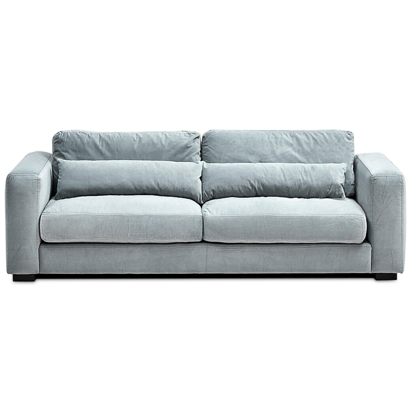 Диван Kleber Sofa soft blue Голубой пастельный Черный Диван Kleber Sofa soft blue Голубой пастельный Черный в Костроме | Loft Concept