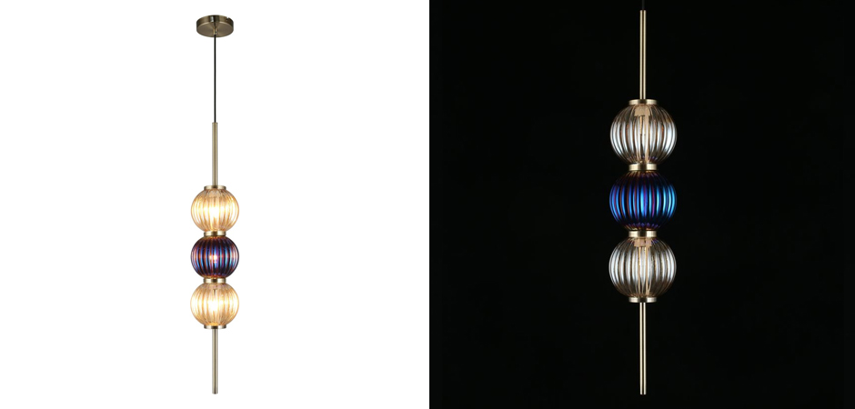 Подвесной светильник Shell Beads с цветным стеклом Подвесной светильник Shell Beads с цветным стеклом - Loft-Concept в Костроме