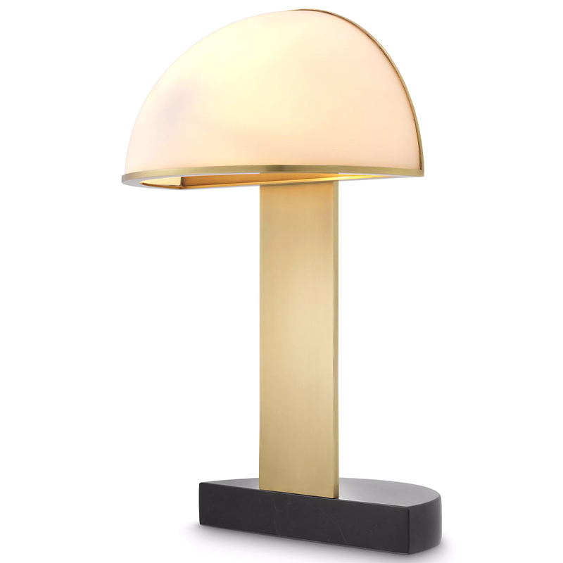 Настольная лампа Eichholtz Table Lamp Archer Белое матовое стекло Латунь Черный Настольная лампа Eichholtz Table Lamp Archer Белое матовое стекло Латунь Черный в Костроме | Loft Concept