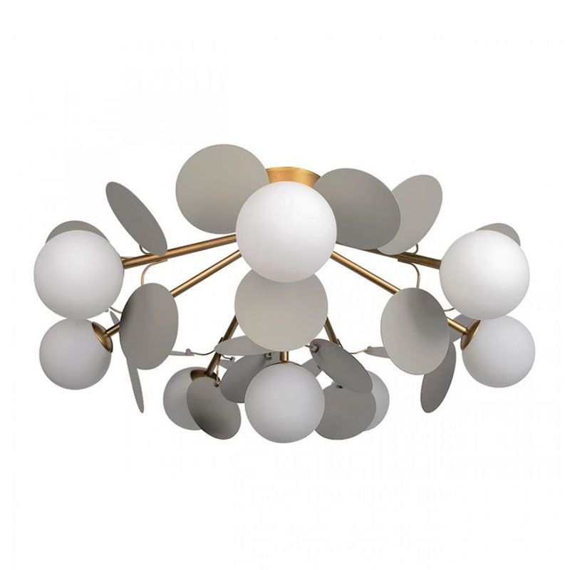 Потолочный светильник MATISSE Chandelier Aster Gray Белый Золотой Серый в Костроме | Loft Concept 