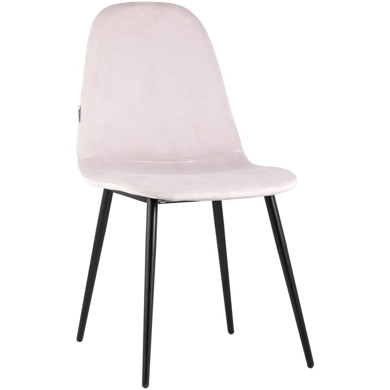 Стул Archie Chair Черные ножки Светло-Розовый Велюр Розовый пастельный Черный Стул Archie Chair Черные ножки Светло-Розовый Велюр Розовый пастельный Черный в Костроме | Loft Concept