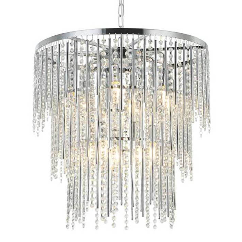 Люстра Crystal Wind Chimes Chrome Chandelier Хром Прозрачный Люстра Crystal Wind Chimes Chrome Chandelier Хром Прозрачный в Костроме | Loft Concept