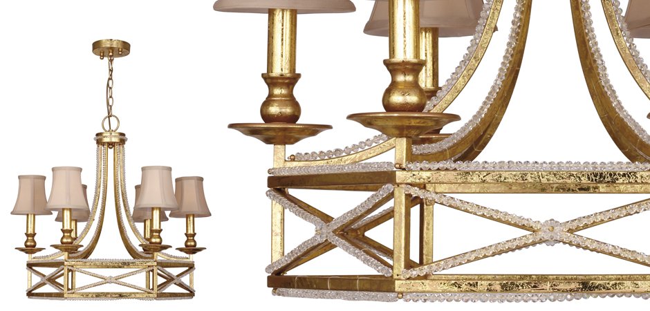 Люстра Foiling Spider Web Gold 6 Люстра Foiling Spider Web Gold 6 - Loft-Concept в Костроме