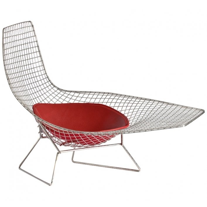 Кресло Asymmetric Chaise Черный Красный Белый Кресло Asymmetric Chaise Черный Красный Белый в Костроме | Loft Concept