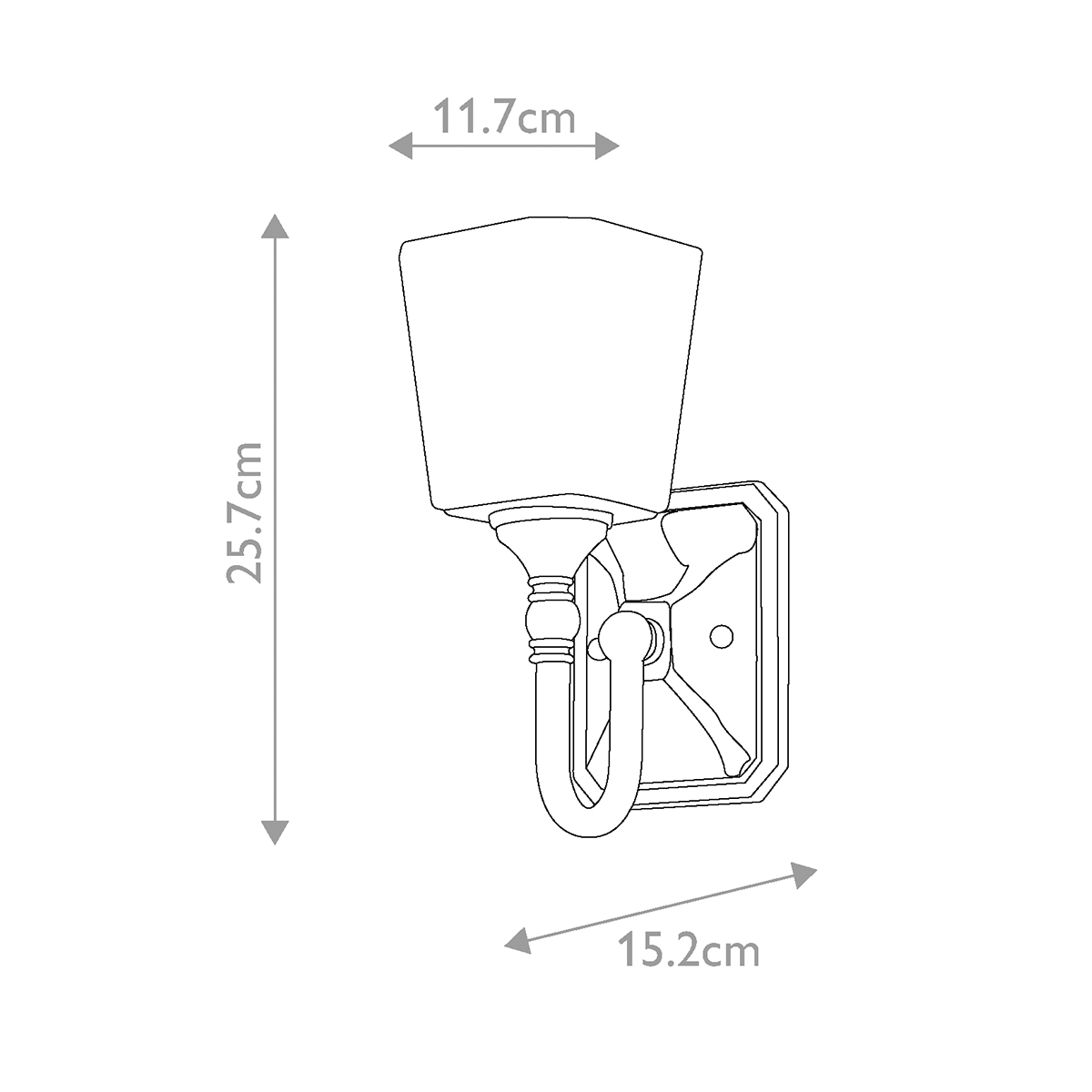 Бра для ванных комнат с белым матовым плафоном квадратной формы на основании цвета хром Feiss в Костроме