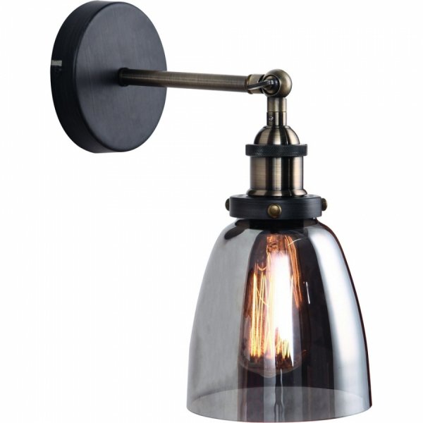 Бра Smoke Glass cloche Wall Lamp Бра Smoke Glass cloche Wall Lamp в Костроме | Loft Concept