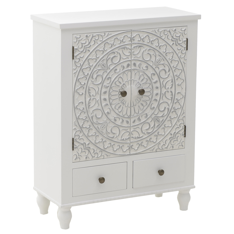 Комод прованс с декорированным резным фасадом Thorsten Provence Chest of Drawers Белый винтажная патина Комод прованс с декорированным резным фасадом Thorsten Provence Chest of Drawers Белый винтажная патина в Костроме | Loft Concept