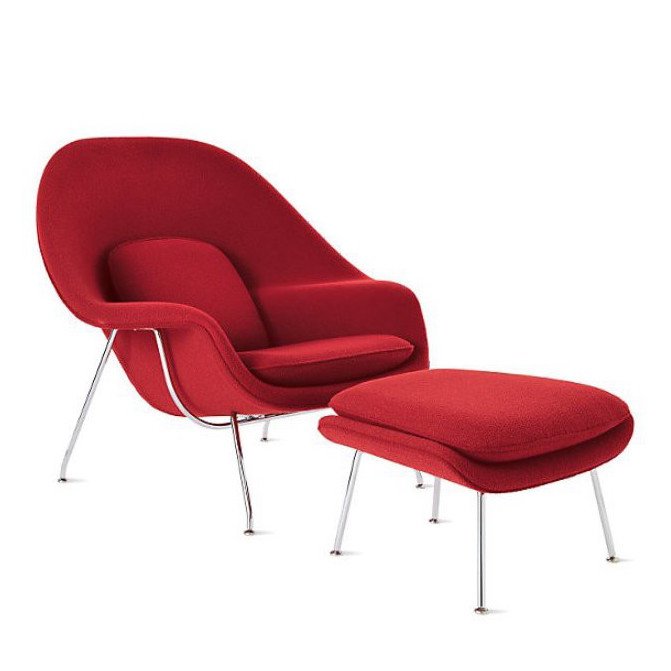 Кресло Womb Chair and Ottoman Кресло Womb Chair and Ottoman в Костроме | Loft Concept