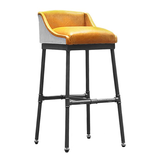 Барный стул Iron Scaffold Bar stool Yellow Желтый Темный хром Барный стул Iron Scaffold Bar stool Yellow Желтый Темный хром в Костроме | Loft Concept