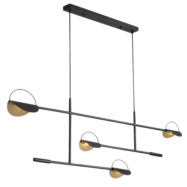 Люстра BOLIA LEAVES PENDANT black Черный Латунь Люстра BOLIA LEAVES PENDANT black Черный Латунь в Костроме | Loft Concept