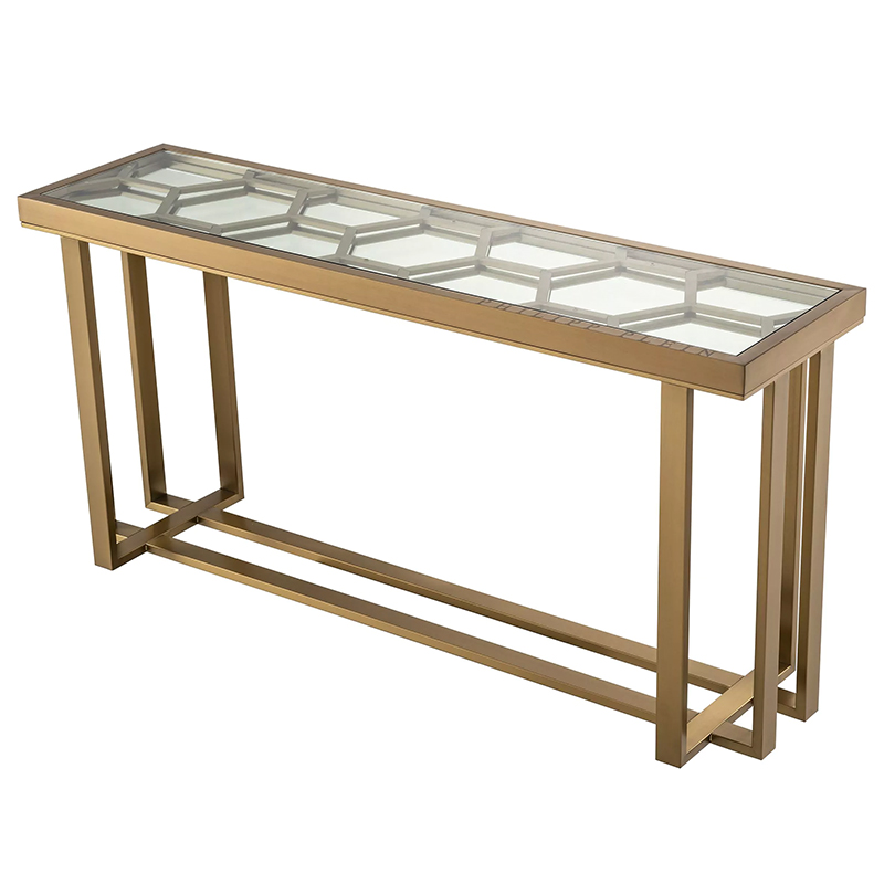 Консоль Philipp Plein Console Table Skeleton Золотой Прозрачное Стекло Консоль Philipp Plein Console Table Skeleton Золотой Прозрачное Стекло в Костроме | Loft Concept