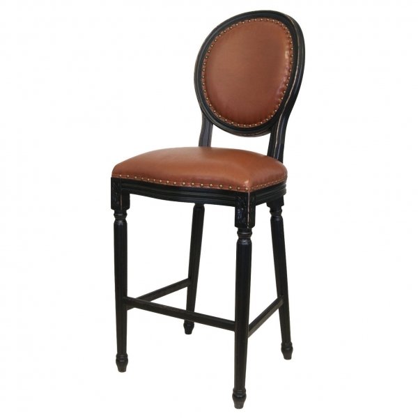 Стул French chairs Provence Bar Black Chair Черный Коричневый Стул French chairs Provence Bar Black Chair Черный Коричневый в Костроме | Loft Concept