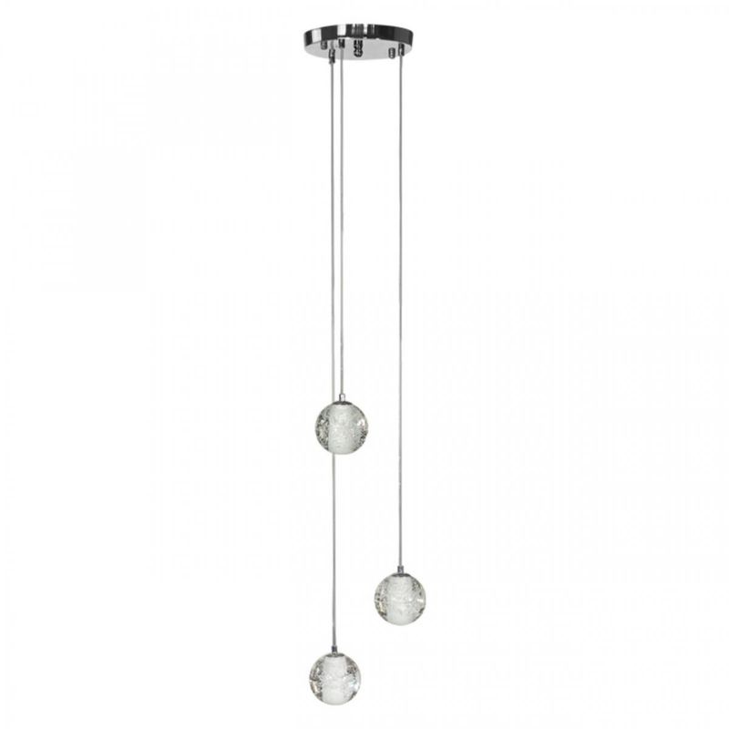 Каскадная Светодиодная Люстра Bocci 3 шара Led Crystal Glass Серебряный Прозрачное Стекло Каскадная Светодиодная Люстра Bocci 3 шара Led Crystal Glass Серебряный Прозрачное Стекло в Костроме | Loft Concept