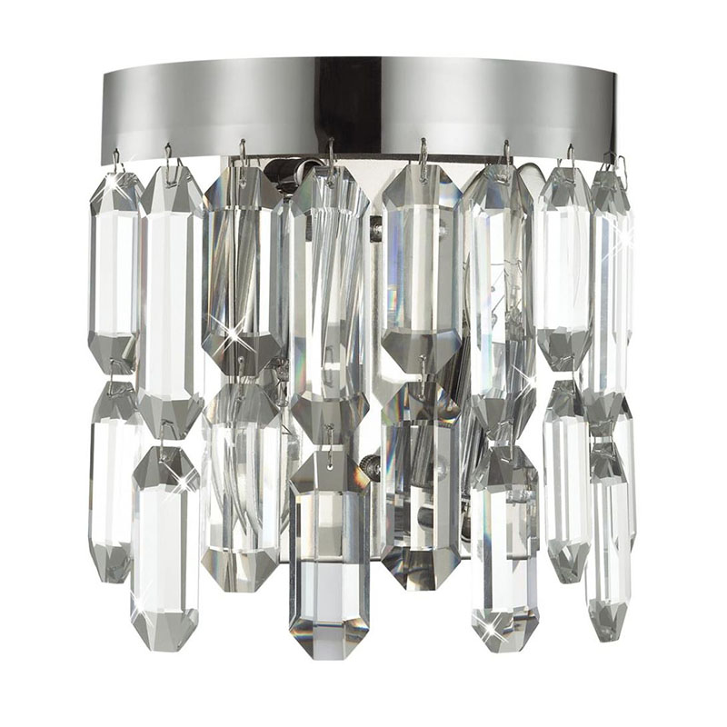 Бра Crystal Polyhedrons Wall Lamp Chrome Хром Прозрачное Стекло Бра Crystal Polyhedrons Wall Lamp Chrome Хром Прозрачное Стекло в Костроме | Loft Concept
