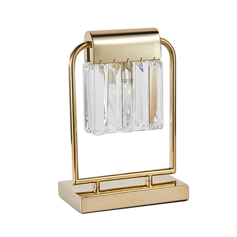 Настольная лампа Crystal Pendants gold Прозрачное Стекло Глянцевое золото Настольная лампа Crystal Pendants gold Прозрачное Стекло Глянцевое золото в Костроме | Loft Concept