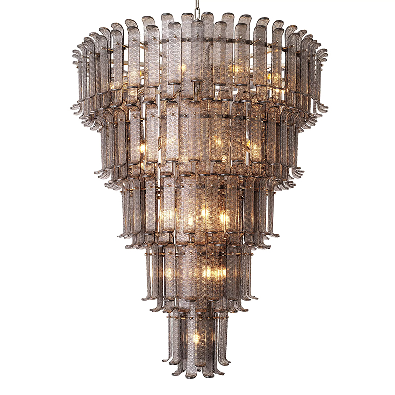 Люстра Philipp Plein Chandelier Rodeo Drive XXL Серый Никель Люстра Philipp Plein Chandelier Rodeo Drive XXL Серый Никель в Костроме | Loft Concept