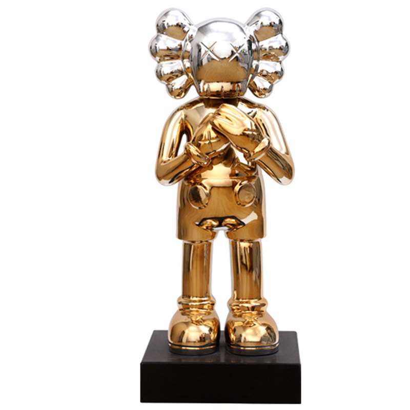 Статуэтка KAWS Gradient Gold Silver on stand Золотой Серебряный Статуэтка KAWS Gradient Gold Silver on stand Золотой Серебряный в Костроме | Loft Concept