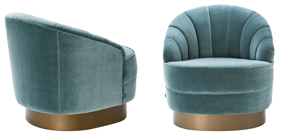 Кресло Eichholtz Chair Hadley Turquoise Кресло Eichholtz Chair Hadley Turquoise - Loft-Concept в Костроме