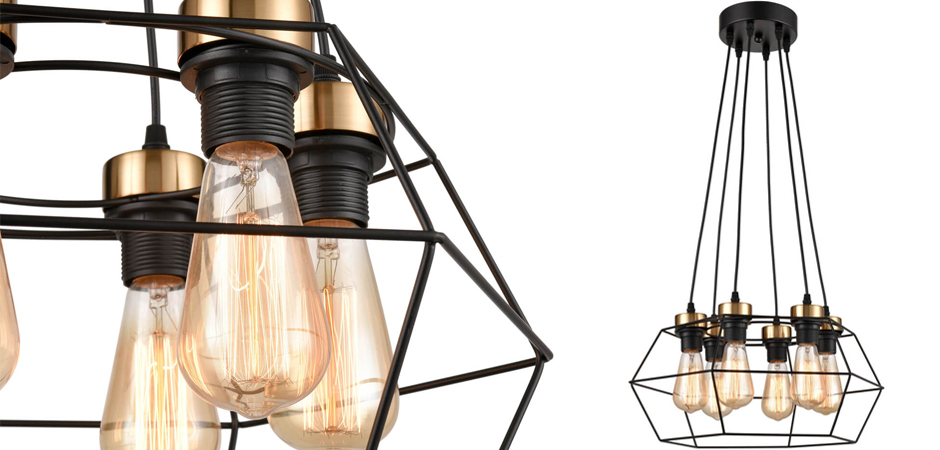 Люстра Loft Wire Cage Black lamp 6 Люстра Loft Wire Cage Black lamp 6 - Loft-Concept в Костроме